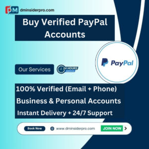 Buy Verified PayPal Accounts Looking for a quick and secure way to get a verified PayPal account? At DMInsiderPro, we provide fully verified PayPal accounts that are safe, reliable, and ready to use instantly. Each account comes with full verification (phone, card, and bank), recovery details, and unlimited sending & receiving capability. Perfect for freelancers, businesses, and anyone needing trusted online payments. ✔ Fully Verified (Phone, Card, Bank) ✔ Recovery Email & Login Details Included ✔ Send & Receive Money Without Limits ✔ Fast Delivery & 24/7 Support Get your Verified PayPal Account today from DMInsiderPro and enjoy secure global transactions with ease.